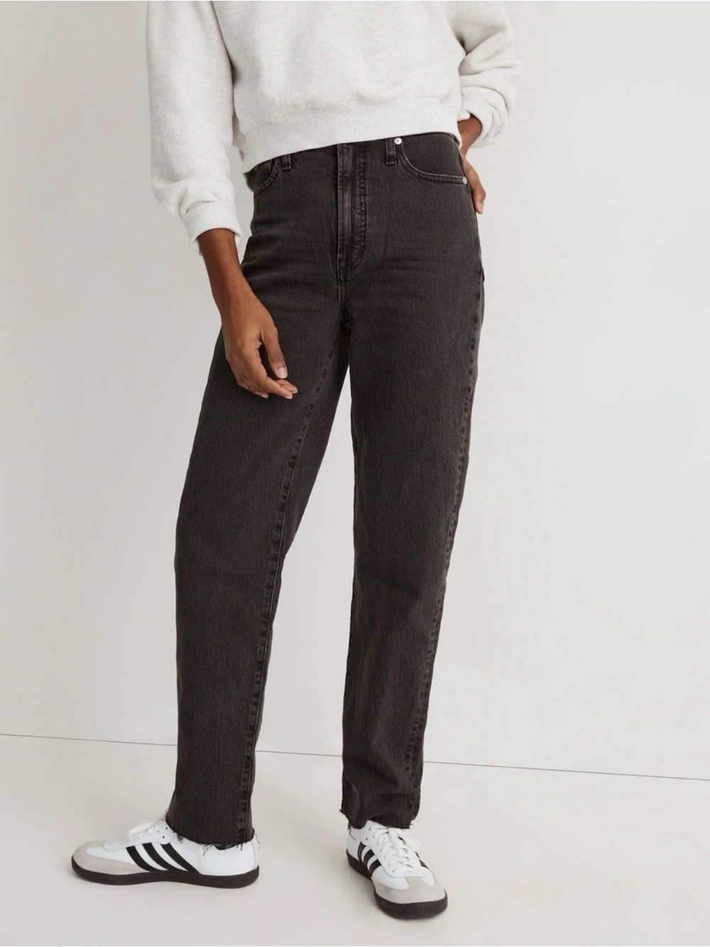 Madewell the Perfect Vintage Jean Black wash Straight Leg size 26